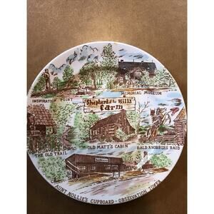 Shepherd Of The Hills Farm Souvenir Plate Vtg Ozarks 10" Branson Missouri 1962